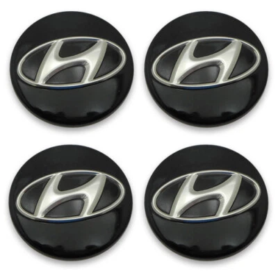 Juego de ruedas tapa central Hyundai Elantra Ioniq Veloster OEM negro 52960-3X500 Foto 1 de 2