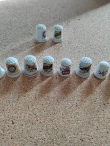 ⭐ Vintage Porzellan Fingerhut 12 tlg Konvolut Unikat Sammlung Set - Bild 1 von 10