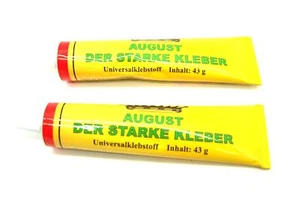 2 Tuben August der Starke Universalkleber 43 g pro Tube vielseitig einsetzbar - Bild 1 von 2