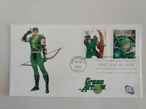  US Green Arrow DC COMICS SUPER HEROES UNSEALED FDC  COVER 2006 Combo MNH - Picture 1 of 2