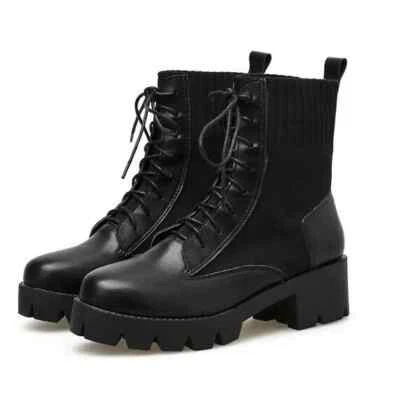 stivali stivaletti invernali alti comodi scarpe donna anfibi 4 cm nero 8731 - Immagine 1 di 4