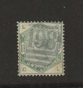 Great Britain Scott #107 used 1884 Victoria 1 shilling green numeral cancel f/vf - Picture 1 of 2