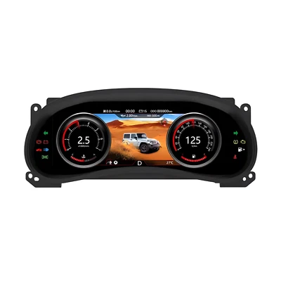 Cuadro de instrumentos digital velocímetro medidores para Jeep Wrangler 2011-2017 12,3"" Foto 1 de 4