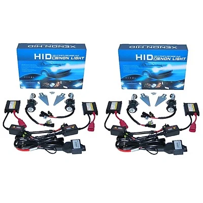 10000K 10k Blue Hi/Low H4 HID Light Bulbs Bi-Xenon Ballast 35w Headlight Set 4X6 - Image 1 of 4