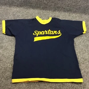 Vintage Champion Dame Spartaner Jersey Shirt blau hergestellt in den USA Damen groß - Bild 1 von 14