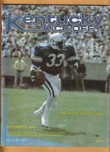 1984 Kentucky Wildcats Kent State Flashes Program George Adams Jerry Claiborne - Picture 1 of 2