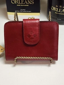 Patricia Nash Iberia Ruby Red Leather Wallet With RFID NWT ID Coin Bifold - Picture 1 of 12