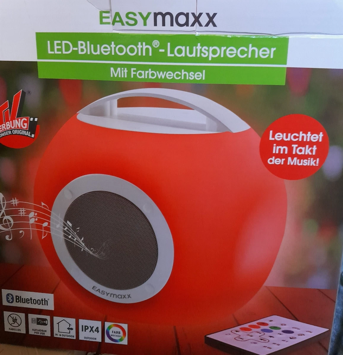 LED Musik-Glühbirne Mit Bluetooth-Lautsprecher & Fernbedienung – RGB Farbwechsel, 36W, E27