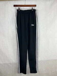 Pantalones deportivos Adidas para hombre medianos negros blancos 3 rayas con cordón gimnasio - Imagen 1 de 2