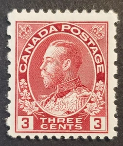 Stamps Canada Mint: #184 3c carmine Admiral Provisional single F-VF MLH - Picture 1 of 1