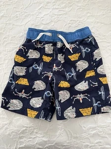 Hannah Anderson Boys Star Wars Swim Trunks US 5 Pre Owned Excellent Mesh Liner - Picture 1 of 5
