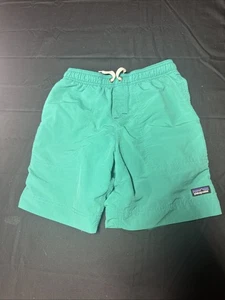 Patagonia Baggies Shorts Kids Youth Boys Medium (10) Drawstring w/ Liner Teal - Picture 1 of 3