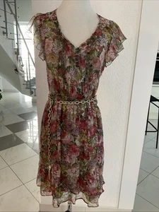 Massimo Dutti Kleid Damen Dress Sommer Kleid Gr.38/M 100% Seide Mehrfarbig.TOP - Bild 1 von 16