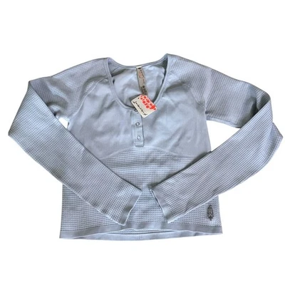 Nuevo con etiquetas Top Térmico Free People Movement Arctic Snow M/L Azul Foto 1 de 4