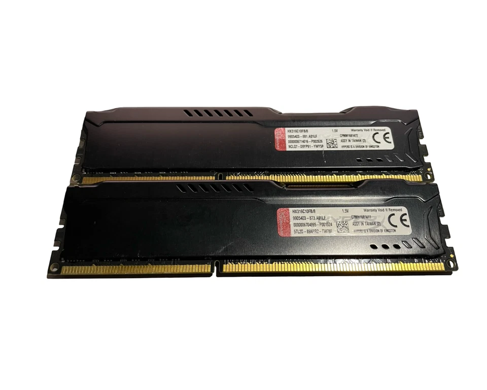 Memoria RAM*SE de escritorio Kingston HyperX Fury 16 GB (2x8 GB) DDR3-1600 (HX316C10FB/8) Foto 1 de 2