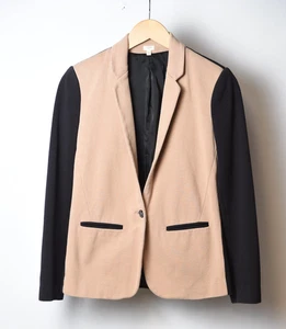 J.Crew Damen Blazer in Schwarz und Beige Zweifarbig Wolle Baumwollmischung Gr. XS - Bild 1 von 11