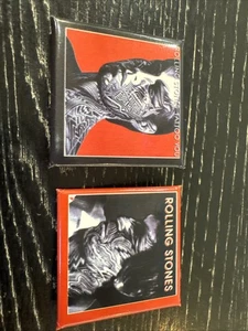 Rolling Stones “Tattoo You” Pair of 1.5” Square Pin-Back Buttons 2003 PO-LN - Picture 1 of 6