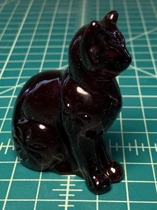 RARE! Franklin Mint Curio Cabinet Cats “Ruby Red Glass” Near Mint Flawless. NYC - Picture 1 of 3