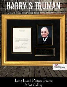 President Harry S Truman Signed 1958 Letter Custom Framed JSA LOA - Picture 1 of 8