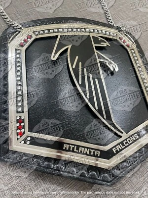 Atlanta Falcons NFL Necklace Championship Belt Adult Size 2mm Brass - Image 1 of 2