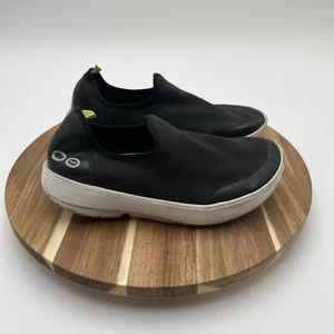 Oofos Para Mujer OOmg eeZee Baja Recuperación Cómoda Zapatos Tenis Negro Blanco 9 EE. UU. - Imagen 1 de 10
