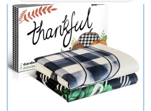 Kidtion 2er-Pack Thanksgiving doppelseitige Flagge wasserdichte Stange nicht enthalten 18 x 12 Zoll - Bild 1 von 3