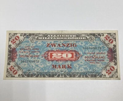 1944 20 Mark MPC Allied Military Payment banknote crisp - Image 1 of 4