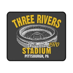 Three Rivers Stadium 1970 Rubber Base Computer Mouse Pad - Pittsburgh Steelers - Picture 1 of 5
