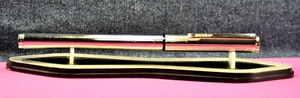 "SENATOR" Stripes Chrome> W. Germany made c.1984's Fountain pen w/ box - Picture 1 of 12
