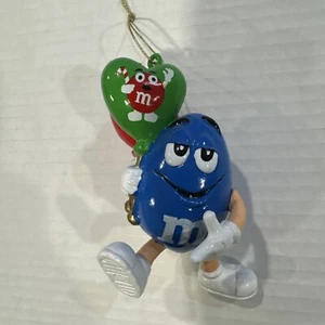 M&M blauer Weihnachtsschmuck Herz Kunststoff Valentinstag rot und grün Luftballons - Bild 1 von 5