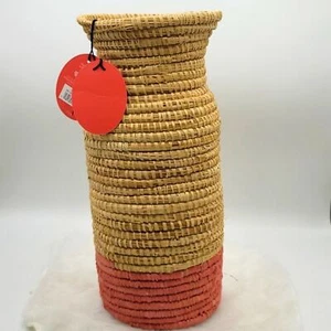 OpalHouse Hand Woven Raffia Vase, 12 In. New With Tags - Picture 1 of 4