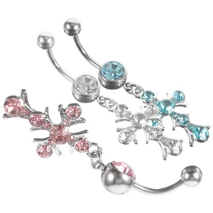 3 Pcs -Bauchnabel Piercing-Schmuck Glänzender Klingelt - Bild 1 von 12