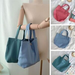 Design Casual Color Women Girls Wrist Bag Tote Bag Canvas Handbag Shoulder Bag