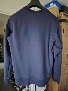 Y3 Crew Neck Sweatshirt. Size M. Navy Blue. Great Used Condition!! - Picture 1 of 10
