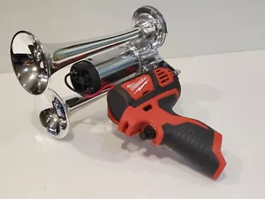 Milwaukee M12 12V Power Air Horn Compressor, Train Horn, Dual Trumpets - Picture 1 of 9