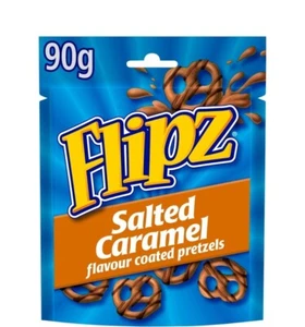 FLIPZ SALTED CARAMEL PRETZELS 90g X 3 - Picture 1 of 1