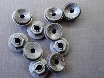 10 piezas 3/16" emblema Ford placa de nombre escritura rosca negra tuercas de corte sellador  Foto 1 de 4