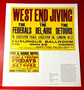 The Who/Detours 1963 London Gig Vintage Poster Art PICTURE / PRINT 11" x 9.5" - Picture 1 of 3
