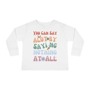 Autism Awareness Kleinkind Langarm Sie können viel sagen, indem Sie überhaupt nichts sagen - Bild 1 von 13