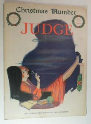 JUDGE MAGAZINE DEC 20 1924 CHRISTMAS SANTA CLAUS PERCY CROSBY MILT GROSS - Image 1 of 4