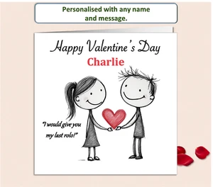 Personalised 'Mollie and Doodle' (both) Valentine Card - rolo - Picture 1 of 5