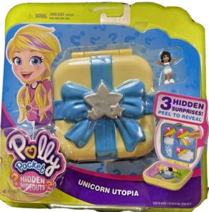 Polly Pocket Hidden Hideouts Toy Set Unicorn Utopia Compact With 3 Surprises - Picture 1 of 4