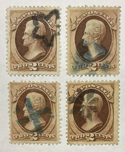 US #146 1870 2c red brown Jackson (4) Used-Fancy Cancel study; $175 SCV - Picture 1 of 3