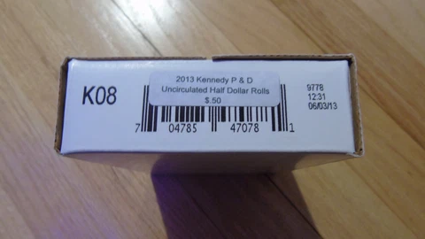 2013 P&D 2013P&D Kennedy Half Dollar 50c Uncirculated $20 Mint Roll Box K08 PD Cover