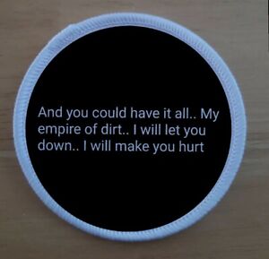 Hurt Lyrics Johnny Cash Nine Inch Nails 3" Inch Iron Or Sew On Patch Badge BLM