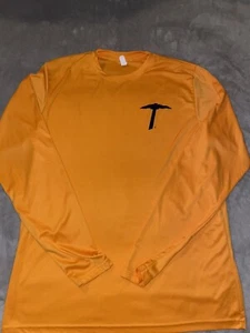 DRI-FIT UTEP Miners Long Sleeve Orange T-SHIRT Mens Large - Picture 1 of 3