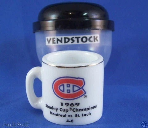 1969 MONTREAL CANADIANS CERAMIC MINI MUG NHL 1.25" TALL STANLEY CUP CHAMPIONS Cover