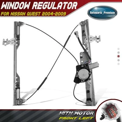 Regulador de janela de energia com motor de 6 pinos para Nissan Quest 2004-2009 dianteiro esquerdo LH - Imagem 1 de 4