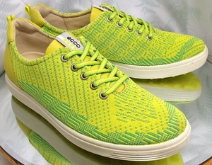 ECCO E-OTS HYBRID KNIT GREEN YELLOW GOLF SNEAKERS SHOES WOMENS SZ 9 9.5 EU 40 XW - Picture 1 of 12