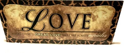 LOVE * Where There Is Great Love There Are Always Miracles * * 木质标志墙面装饰 — 第 1/2 张图片